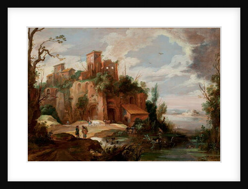 Italian landscape with Ruins by Pieter van der Hulst