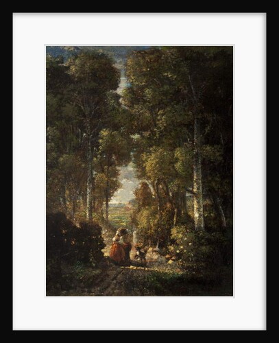 Village Road c.1830-60 by Constant-Emile Troyon
