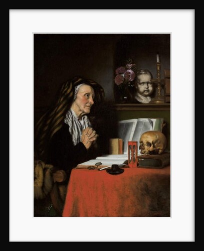 An old woman praying, c.1655 by Nicolaes Maes