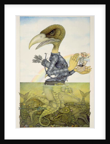 Bird in Armour on Sea Horse by Wayne Anderson