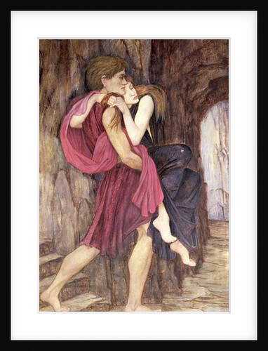 Two Figures in a Cave by John Roddam Spencer Stanhope