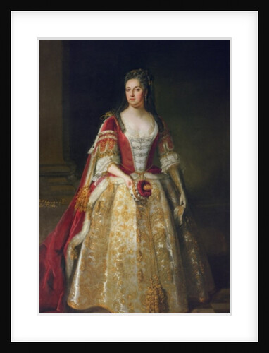 Portrait of Angelina Magdalena, second wife of 1st Viscount St. John in coronation robes, 1727 by Godfrey Kneller