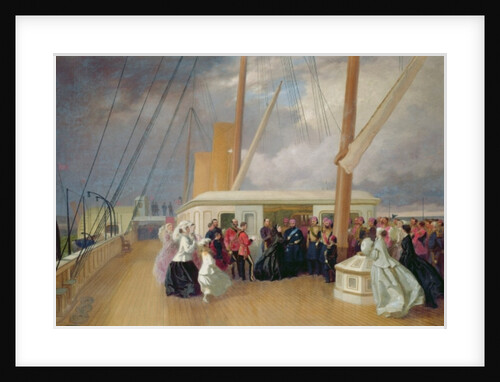 Queen Victoria investing the Sultan with the Order of the Garter on board the Royal Yacht, 17th July 1867, 1867 by George Housman Thomas