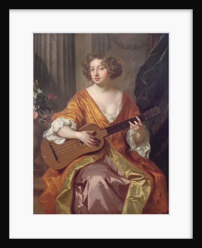 Portrait of Mrs Moll Davies, mistress of Charles II, flowers painted by Jean Baptiste Monnoyer by Peter Lely