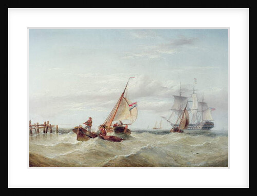 An East Indiaman and other Shipping off the Coast by Henry Redmore