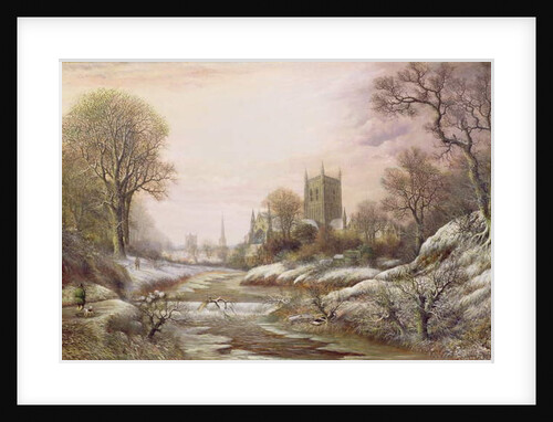 Worcester from the South West in the Snow, c.1875 by Charles Leaver