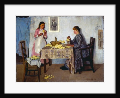 Bundling Primroses, 1889 by Percy Bovill