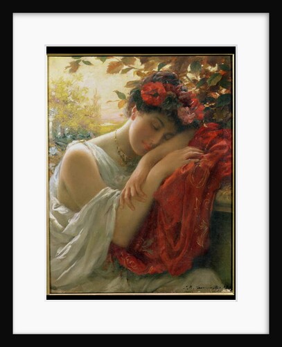 Woman Dreaming by Thomas Benjamin Kennington