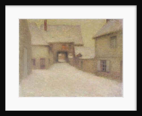 Snow, the Old Village, Gerberoy, 1902 by Henri Eugene Augustin Le Sidaner