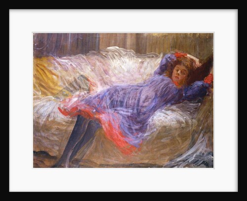 Girl Reclining on Sofa by Philip Wilson Steer