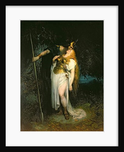 Wotan Bidding Farewell to Brunhilde, 1908 by Ferdinand Leeke