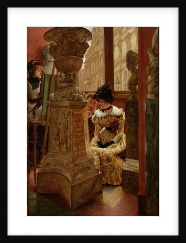 In The Louvre, 1883-5 by James Jacques Joseph Tissot