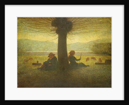 A Shepherd and Shepherdess resting beneath a Tree, c.1905 by Giuseppe Pellizza da Volpedo