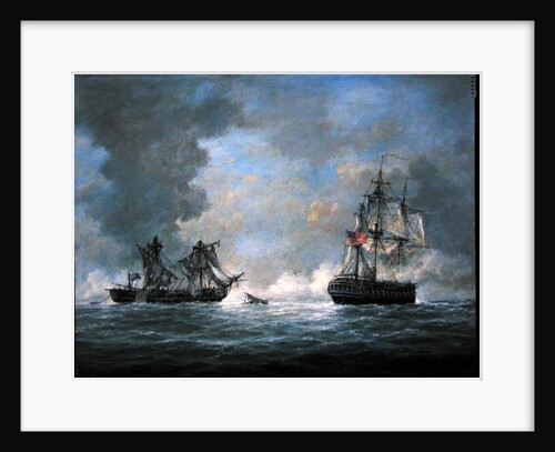 The action between U.S Frigate 'United States' and the British frigate 'Macedonian' off the Canary Islands on October 25th, 1812 by Richard Willis