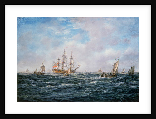 British Man-o-War and Other Craft, c.1740 by Richard Willis