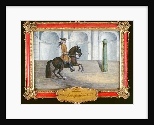 No. 33 A Spanish horse of the Spanish Riding School performing a dressage movement by Baron Reis d' Eisenberg