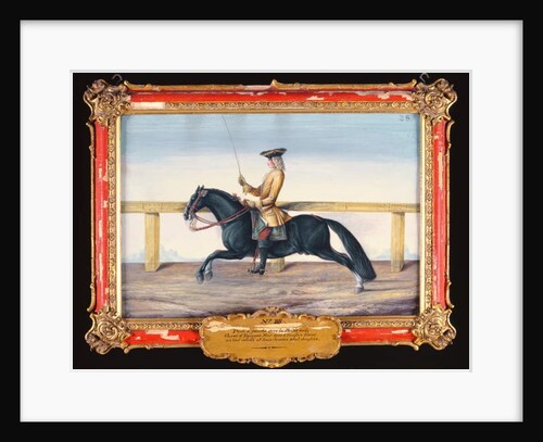No. 28 A black Spanish horse of the Spanish Riding School performing a dressage movement by Baron Reis d' Eisenberg