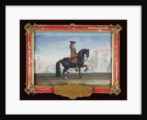 No. 39 'Le Superbe', a horse of the Spanish Riding School performing a dressage movement called a 'Piaffe' by Baron Reis d' Eisenberg