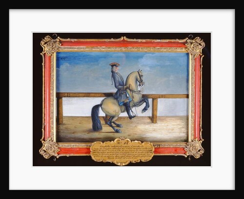 No. 45 A horse of the Spanish Riding School performing a dressage movement called the 'Courbette' by Baron Reis d' Eisenberg
