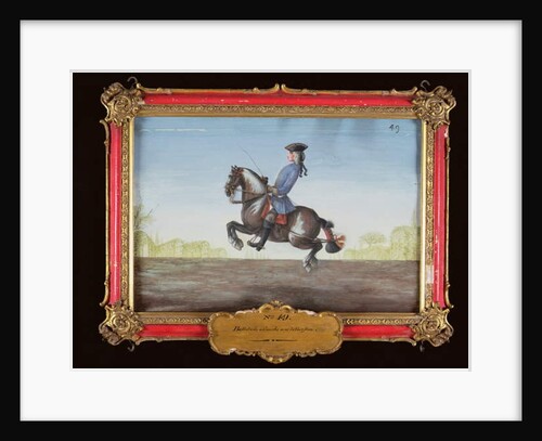 No. 49 A horse of the Spanish Riding School performing a dressage movement called a 'Ballotade' by Baron Reis d' Eisenberg