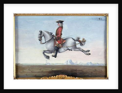 No. 51 A dappled grey horse of the Spanish Riding School performing a dressage movement called a 'Capriole' by Baron Reis d' Eisenberg