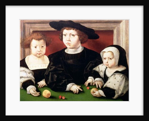 The children of King Christian II of Denmark, Norway and Sweden; John, Christina and Dorothea by Jan Gossaert