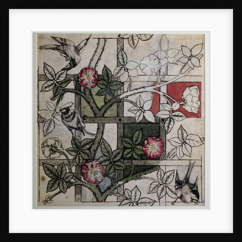 Original artwork for 'Trellis' wallpaper design, 1862 by William Morris