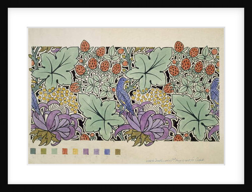Blue Bird Amongst the Strawberries by Charles Francis Annesley Voysey