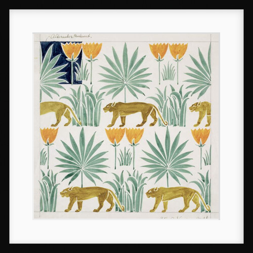 Tiger design, May 1918 by Charles Francis Annesley Voysey