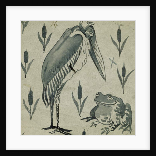 A Pelican and Frog in Conversation by William De Morgan