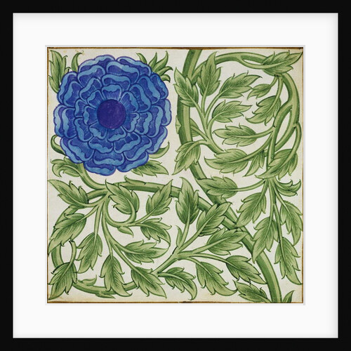 Plant with a blue flower by William De Morgan