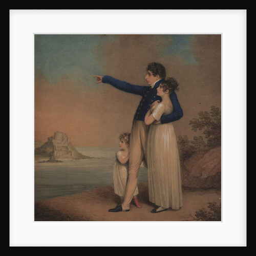 Robert Southey and his daughter[s], 1824 by Adam Buck