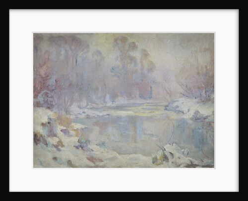 River Scene in Winter by Harry William Adams