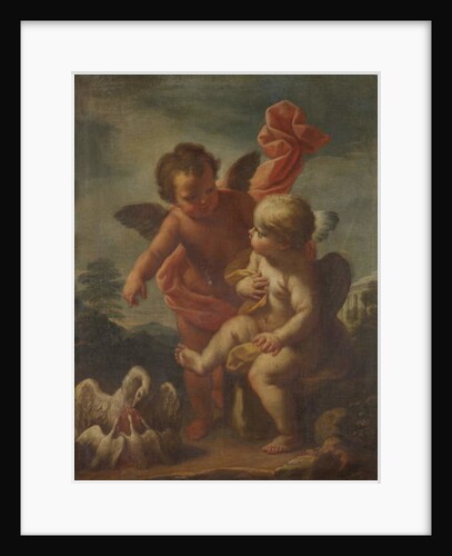 Cupids with Geese by Bernardo Arniconi
