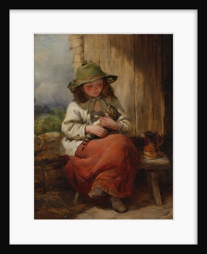 Child with Kitten by Edward John Cobbett