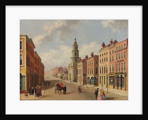 St Nicholas Church and Foregate Street, Worcester, c.1850 by Unknown Artist