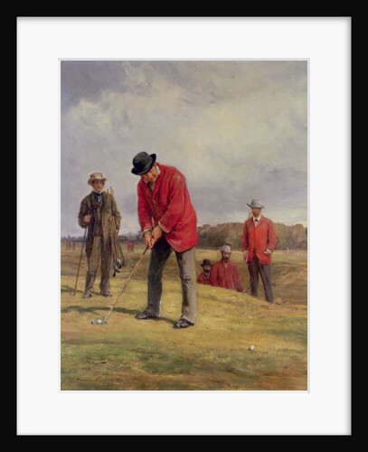 George Glennie Putting at Blackheath with Putting Cleek, 1881 by Heywood Hardy
