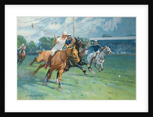 Polo at Hurlingham, The Westchester Cup, 1936 by Gilbert Holiday