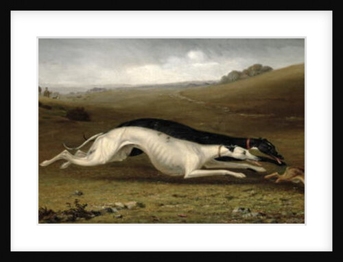 Hare Coursing in a Landscape, 1870 by John Marshall