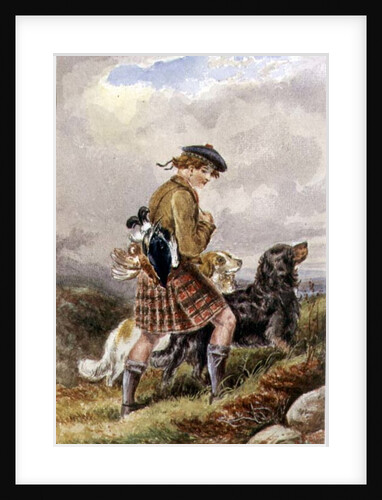 Young Scottish Gamekeeper with Dead Game, c.1865 by English School