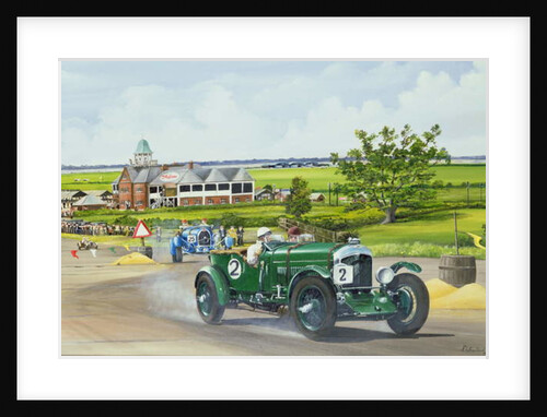 Speed Six Bentley at Brooklands 1930, 1986 by Richard Wheatland