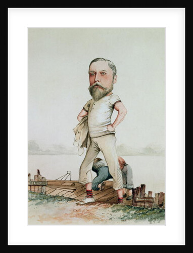 A Rowing Type, caricature of Edward VII 1880 by F.H. Manby