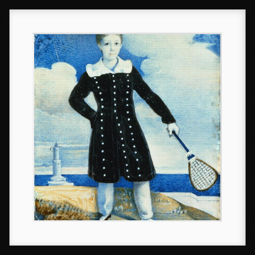 Boy with Badminton Racket by English School