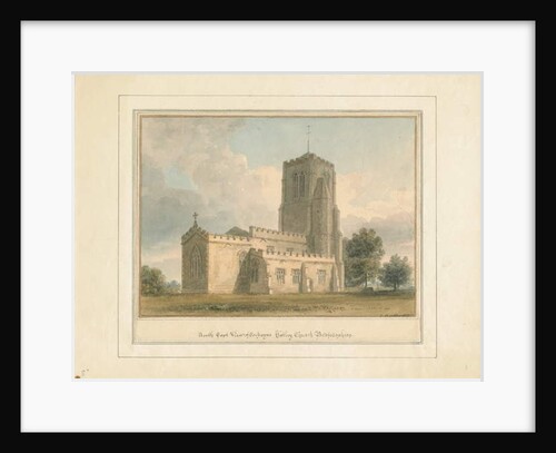 Bedfordshire - Cockayne Hatley Church, 1817 by John Buckler