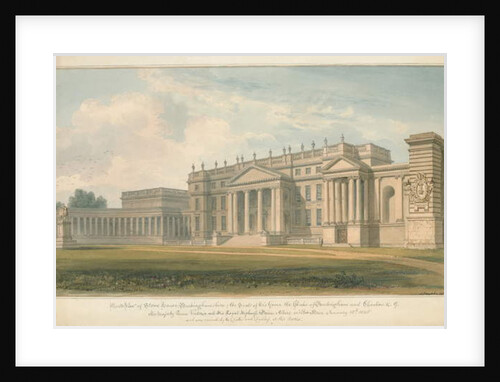 Buckinghamshire - Stowe House, 1815 by John Buckler