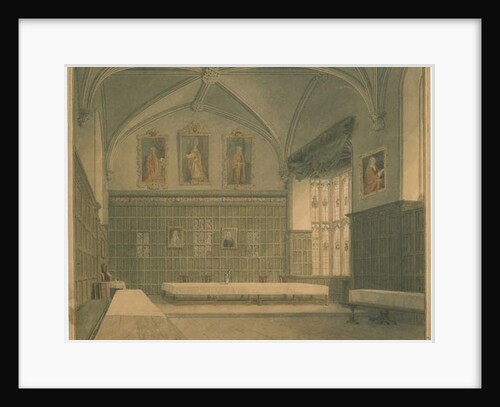 Cambridgeshire - Hall in [?Jesus] College - Interior View, 1818 by John Buckler
