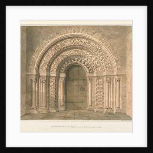 Cornwall - Kilkhampton Church, 1827 by John Buckler