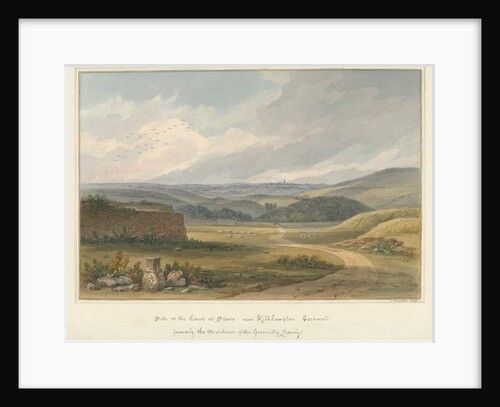 Cornwall - Kilkhampton - Site of House at Stowe, 1827 by John Buckler
