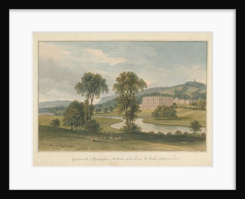 Derbyshire - Chatsworth Hall, 1826 by John Buckler