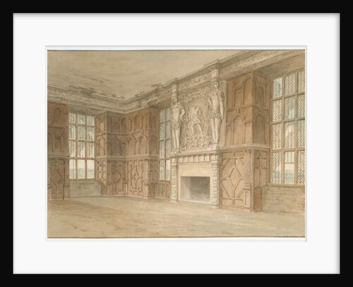 Derbyshire - Hardwick Hall [Old] - Interior of Room, 1813 by John Buckler